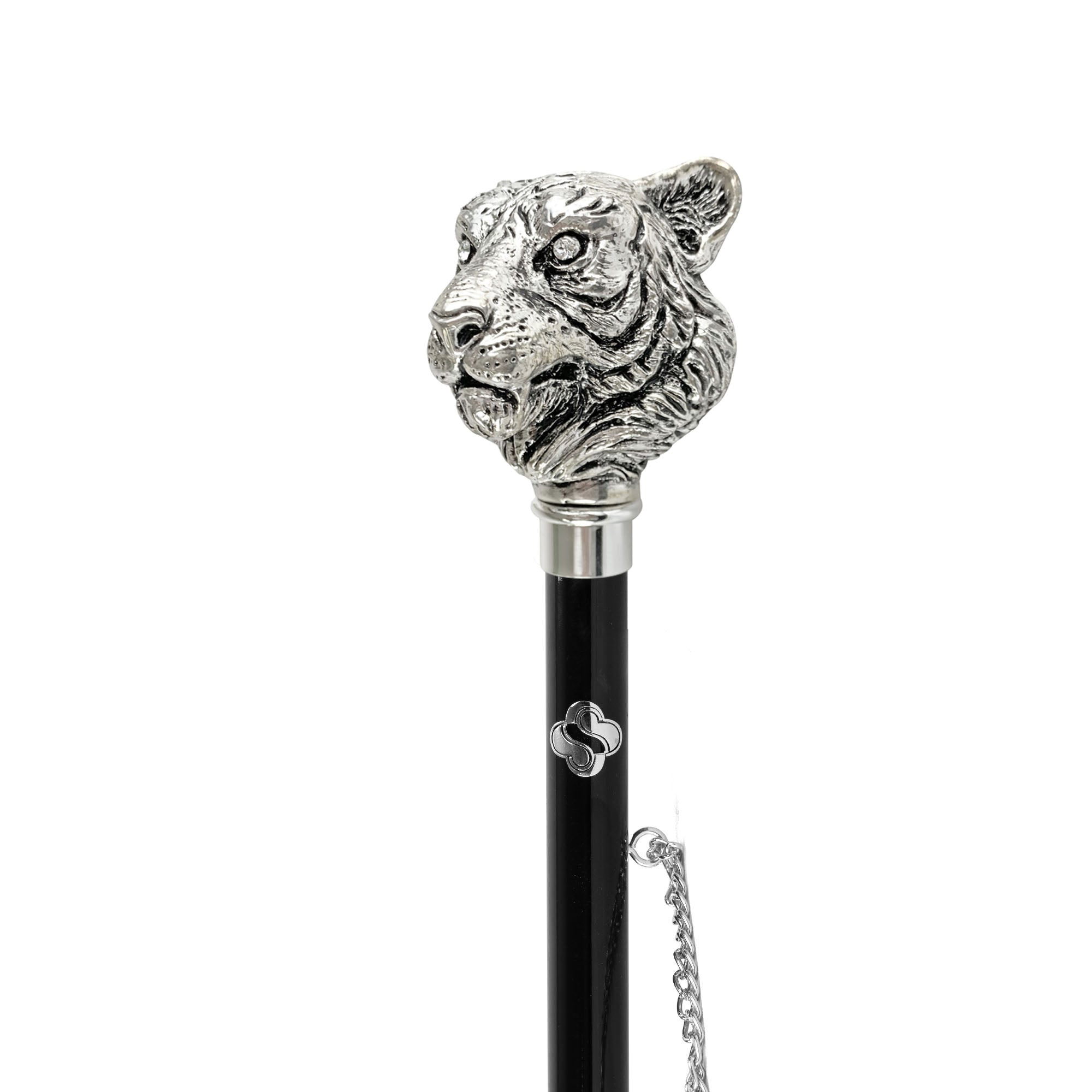 Silver Plated Shoehorn | Handcrafted Italian Tiger Handle Long Design