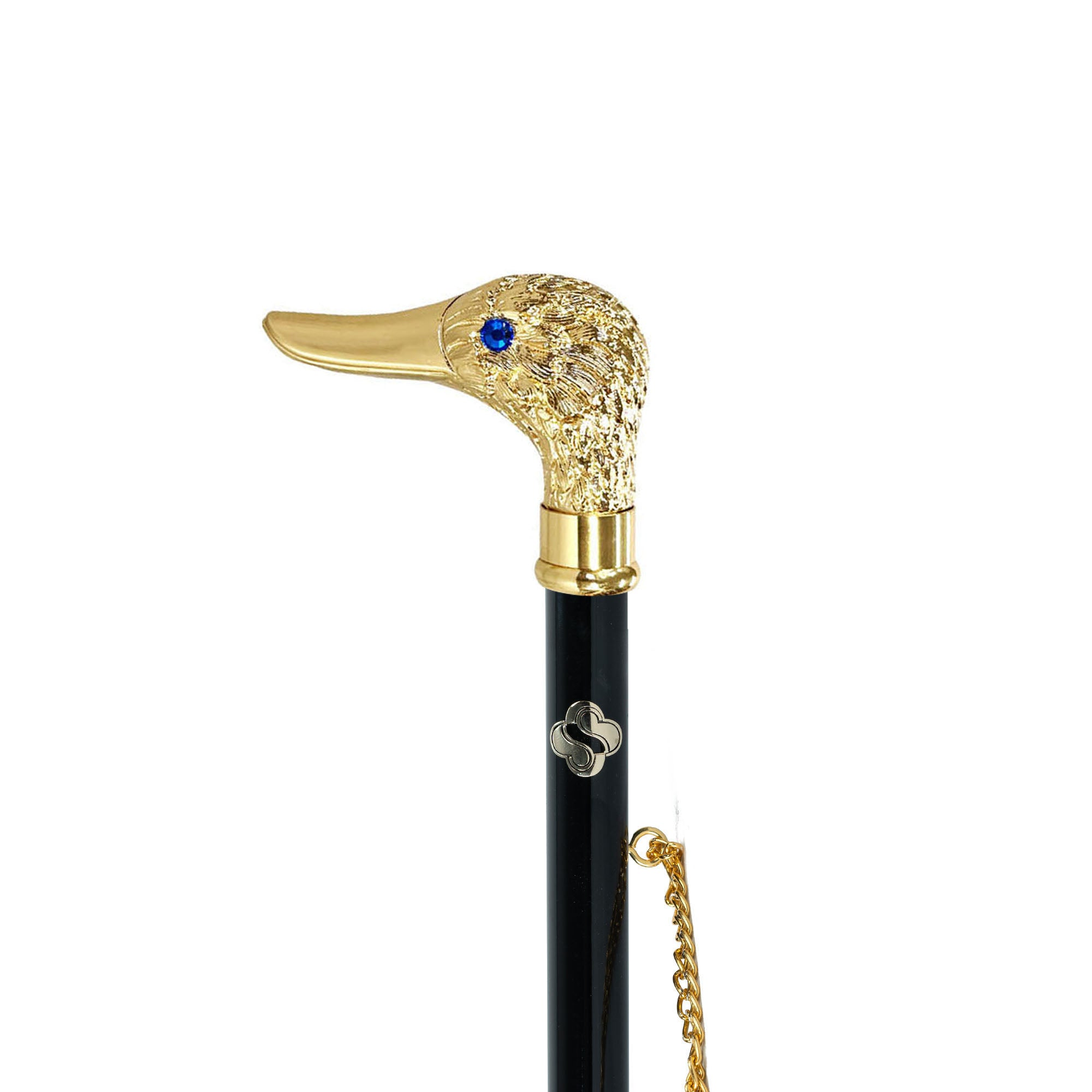 24K Gold Shoehorn | Elegant Handcrafted Italian Brass Shoe Horn with Unique Duck Handle Design