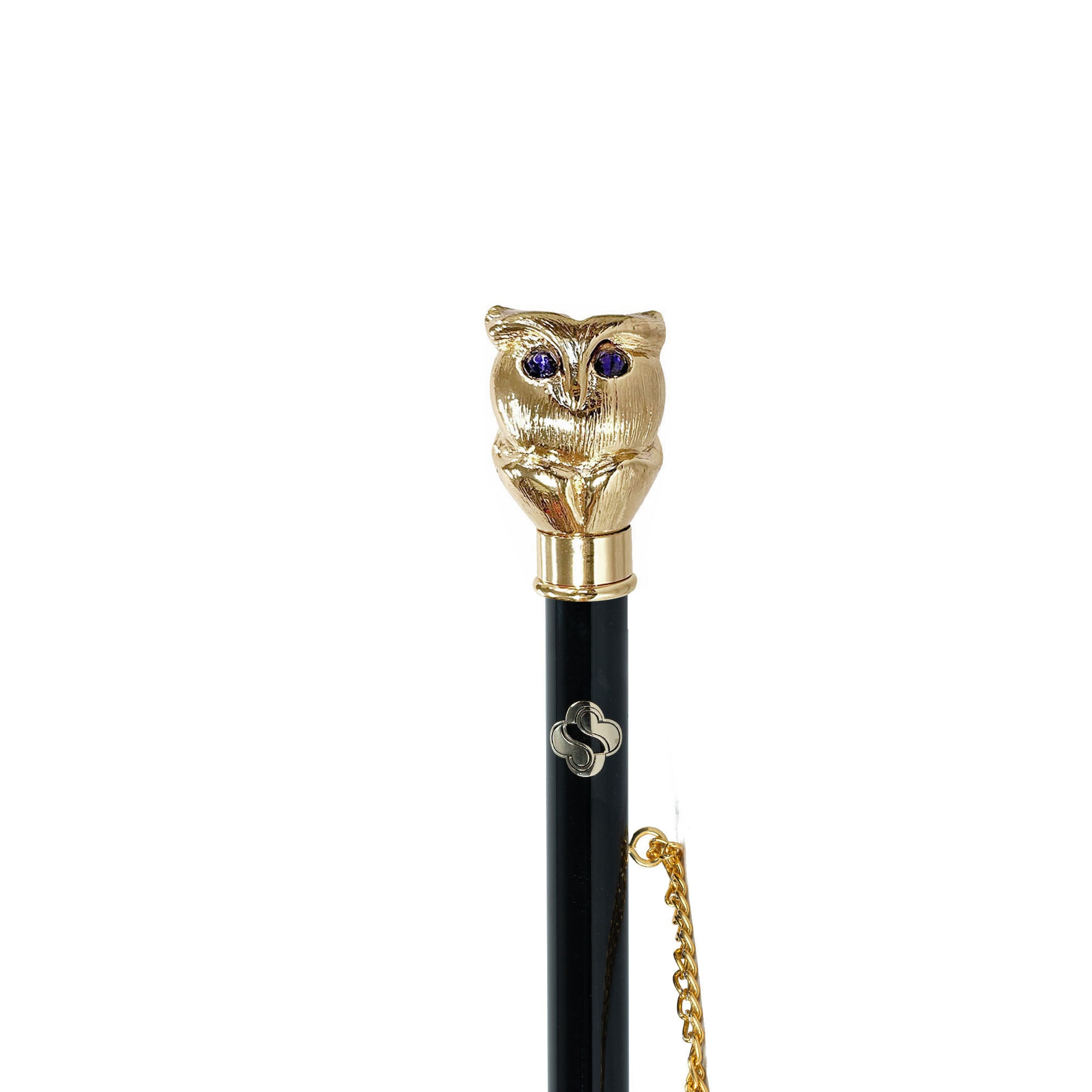 Gold Plated Shoehorn – Handcrafted Italian Owl Handle, Luxury 24K Brass Gift