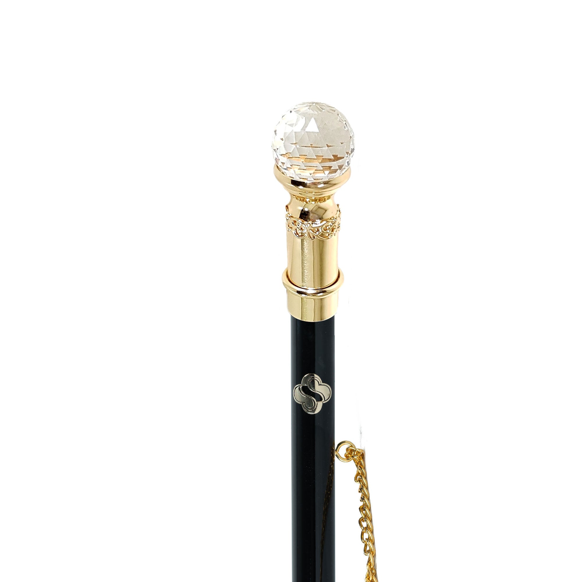 Italian Artisan Shoehorn – Long Handled Luxury 24K Gold & Crystal Handle Gift Box