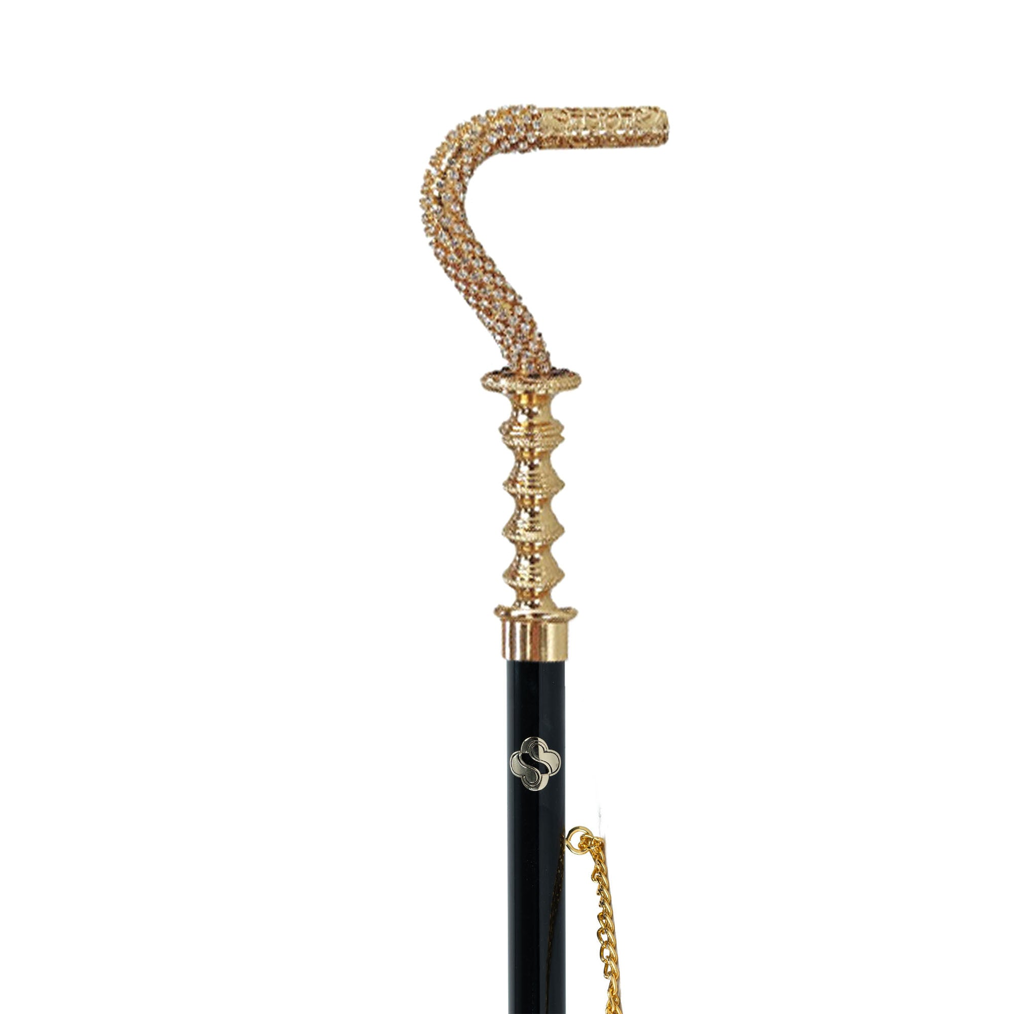 Italian Shoehorn – Handcrafted 24K Gold Long Handled Shoe Horn with Crystals