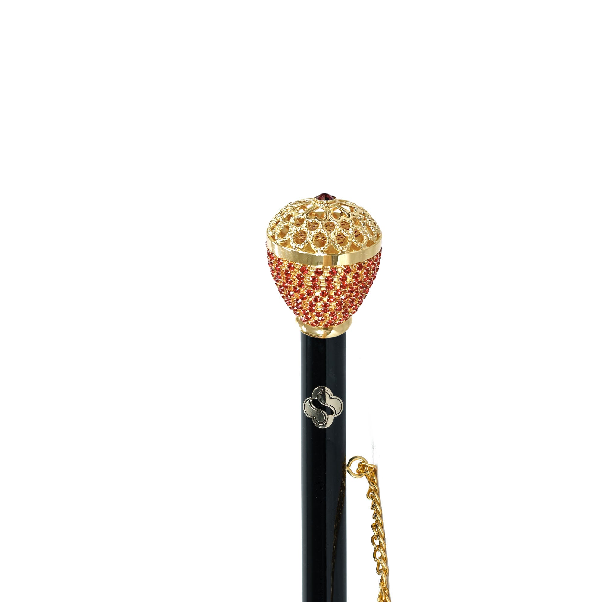 Italian Crystal Shoehorn – Luxury Gold Plated Long Handle With Gift Box