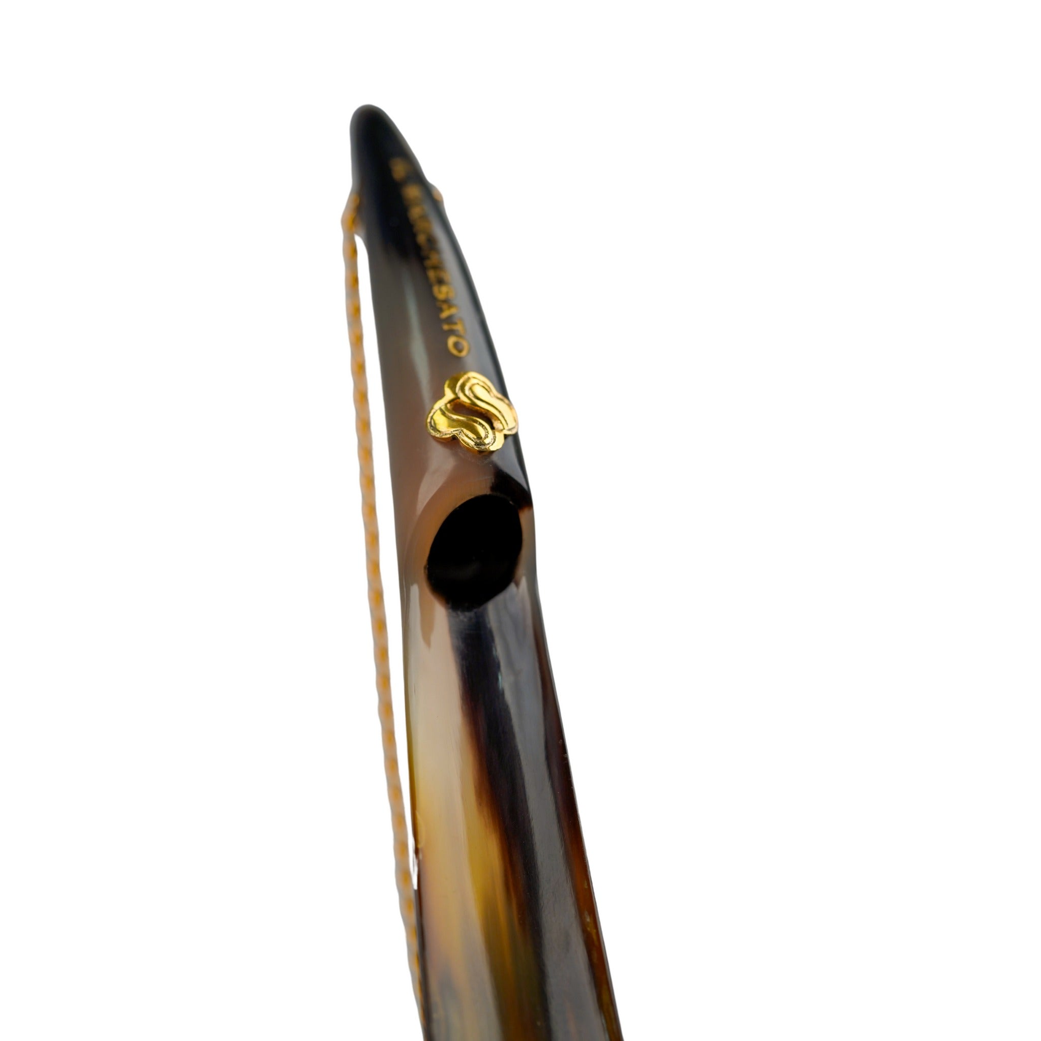 Artisan Horn Shoehorn - Handcrafted Natural Dark Color, Long Handled Gift Box