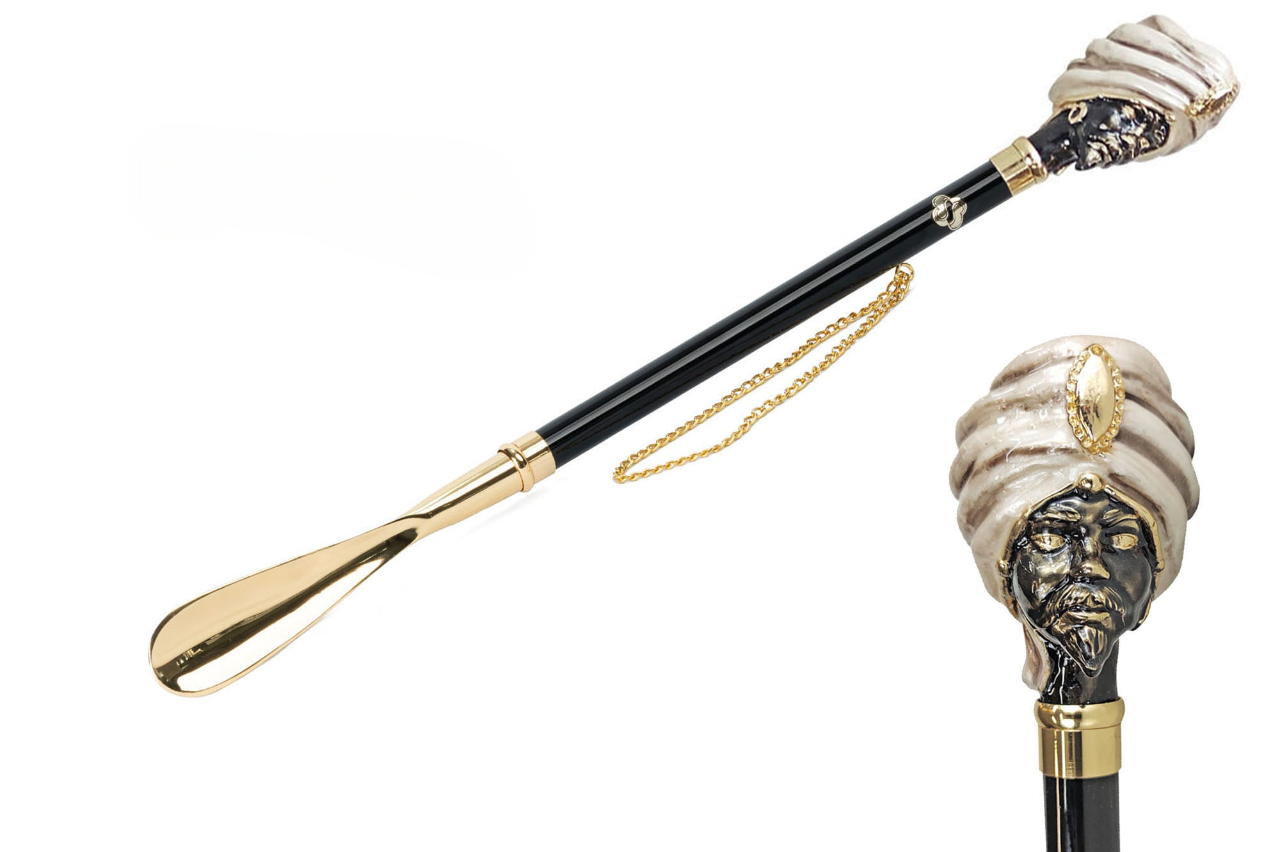 Luxury Shoehorn – Handcrafted Italian Gold Plated Shoe Horn Accessory 53cm