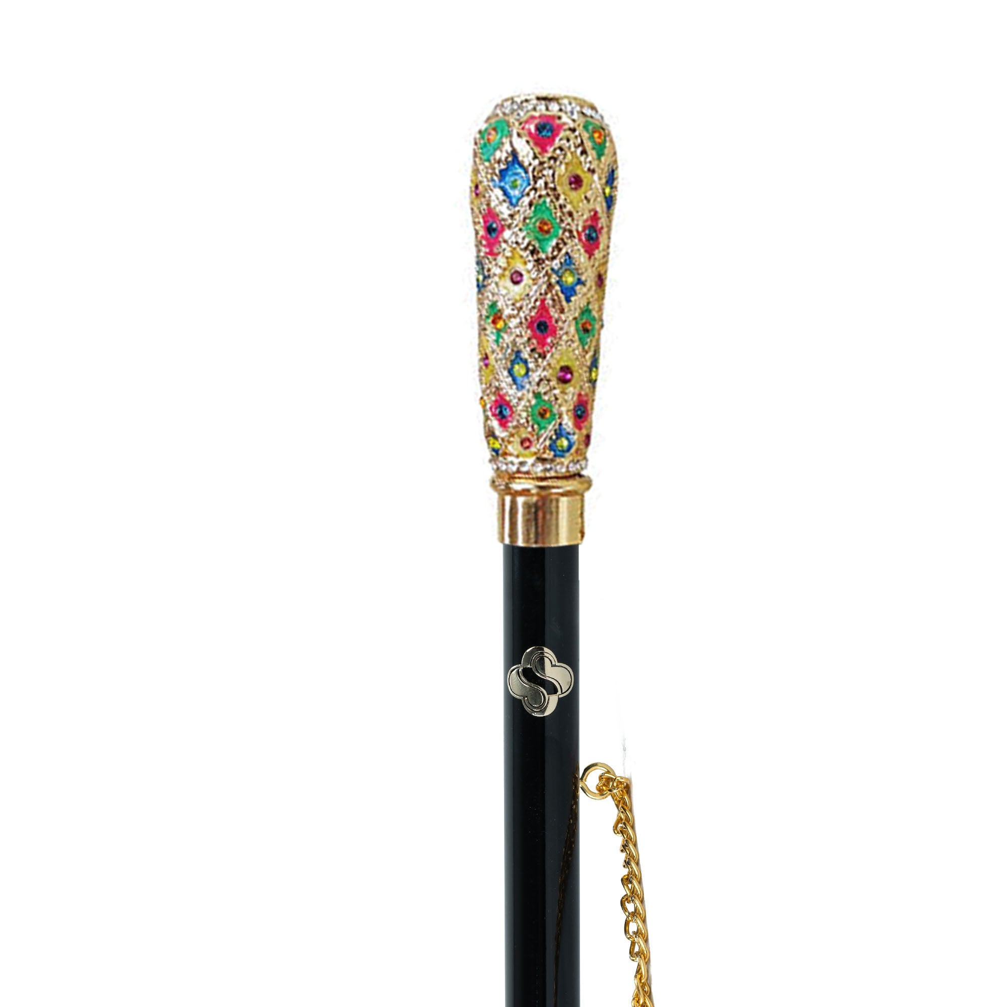 24K Gold-Plated Shoehorn – Long Handled Italian Made with Hand-Painted Handle