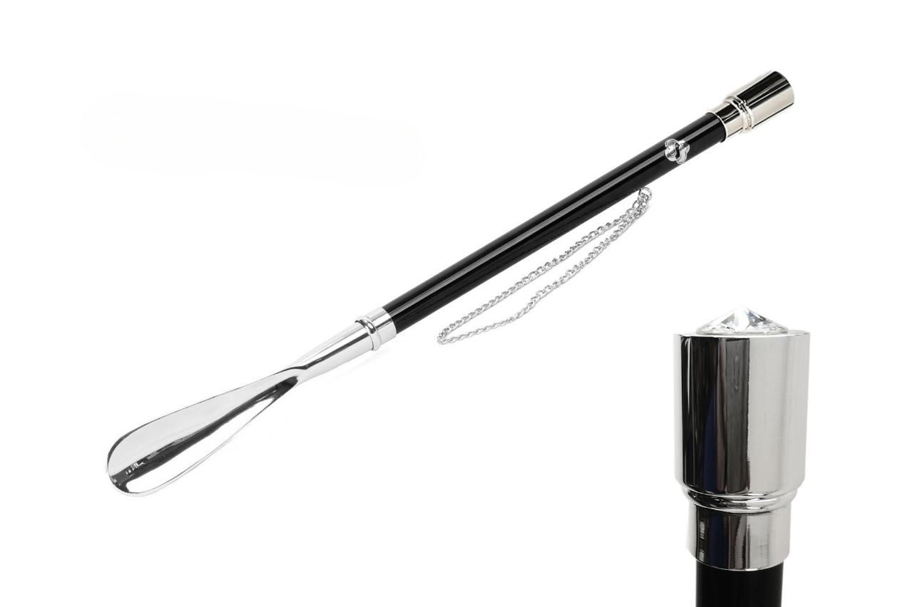 Silver Plated Shoehorn – Long Handled Handcrafted Italian Shoe Horn Gift Box