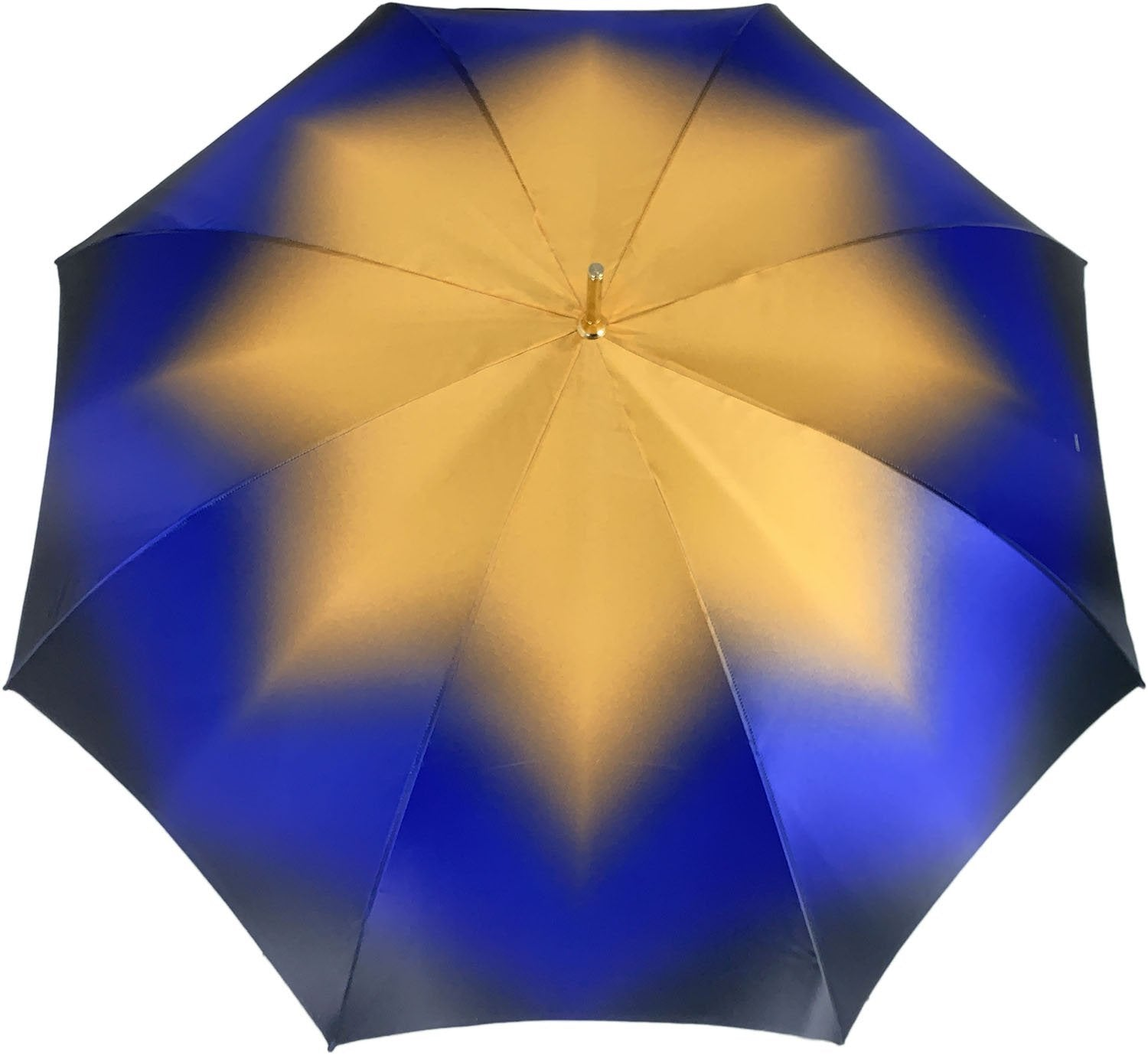 Luxurious Blue Umbrella – Double Canopy Handmade Italian Umbrella With Swarovski Handle