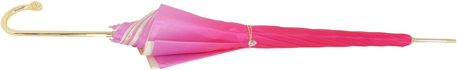 Pink Umbrella - Elegant Handmade Rain Umbrella with Rose Pattern & UV Protection