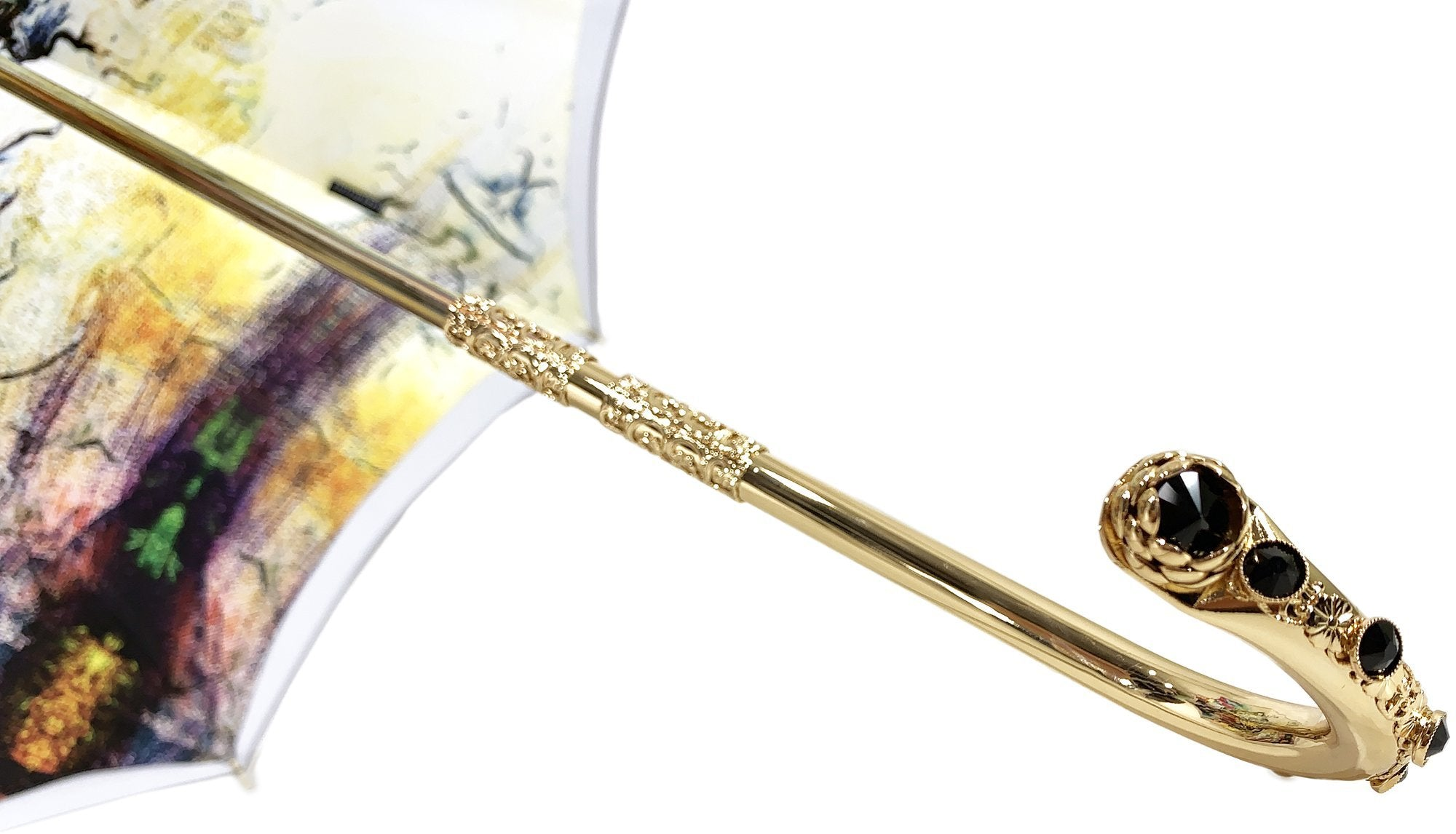 Handmade Butterfly Umbrella – Italian Luxury Umbrella with Swarovski Crystal Handle