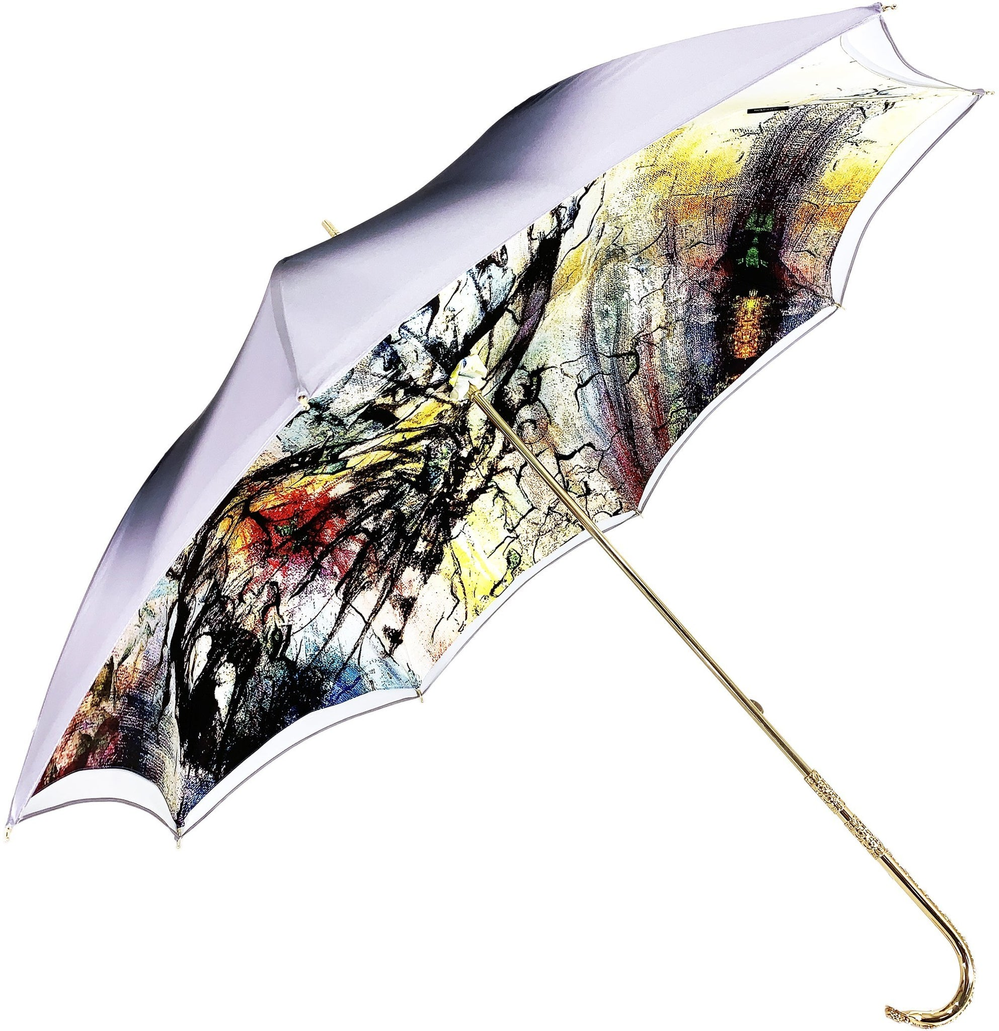 Handmade Butterfly Umbrella – Italian Luxury Umbrella with Swarovski Crystal Handle