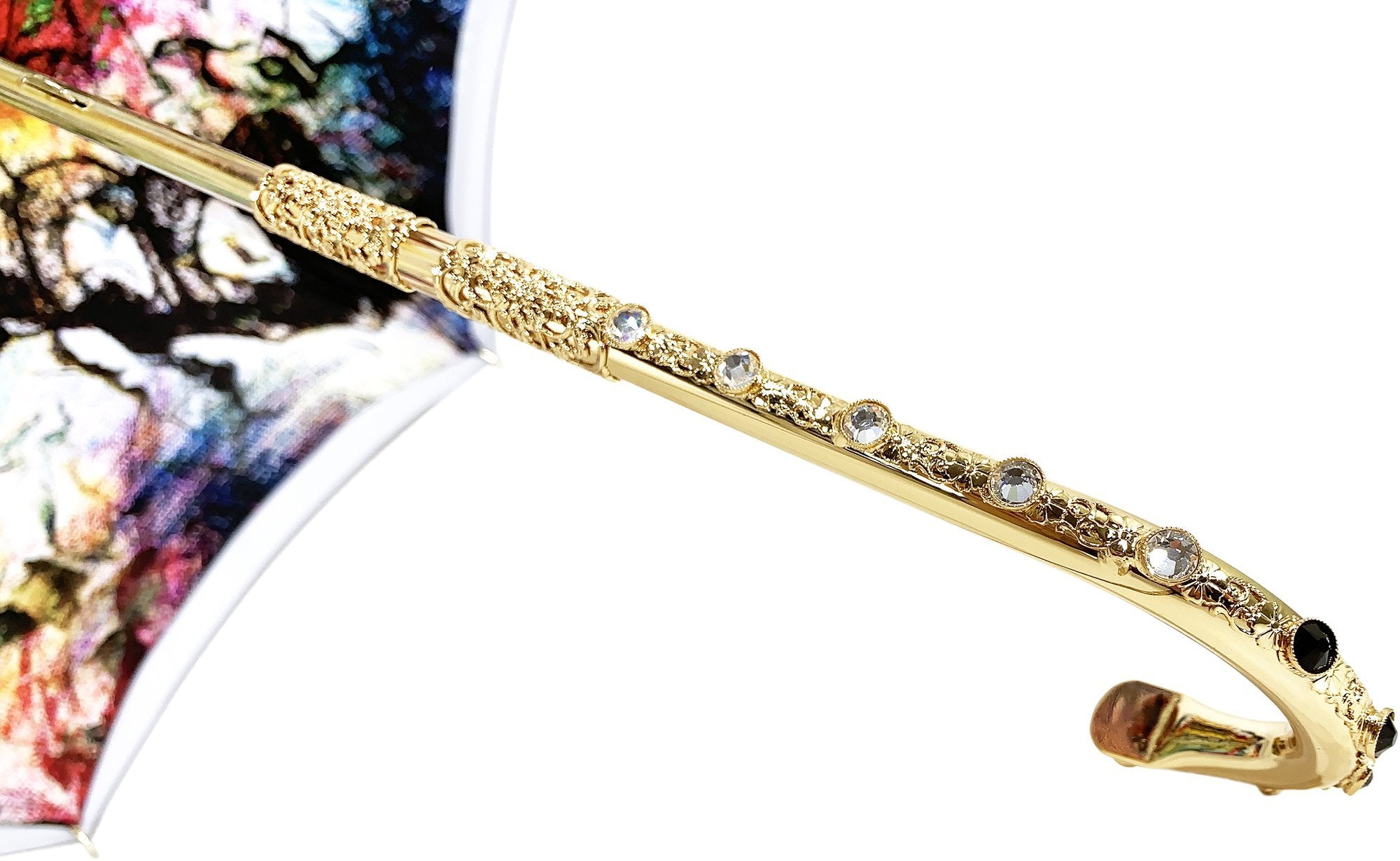 Handmade Butterfly Umbrella – Italian Luxury Umbrella with Swarovski Crystal Handle