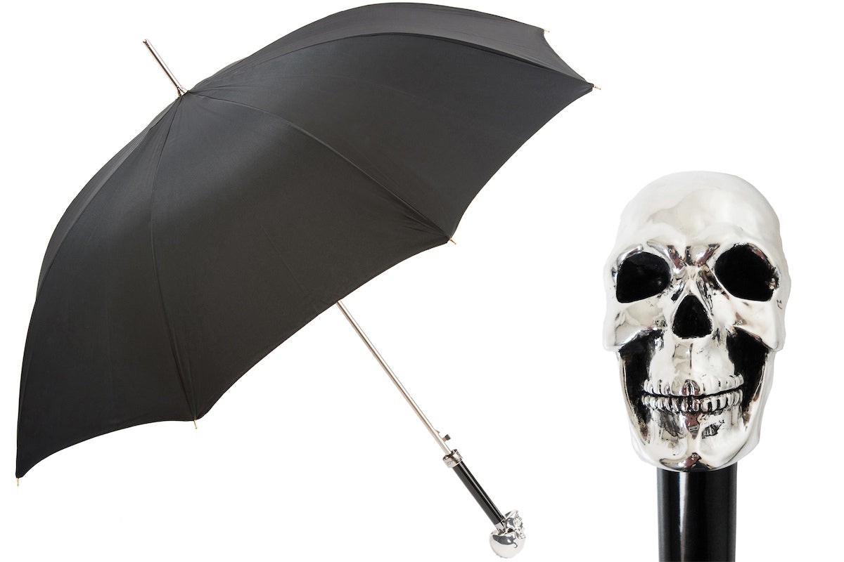 Luxury Skull Umbrella – Silver Skull Handle