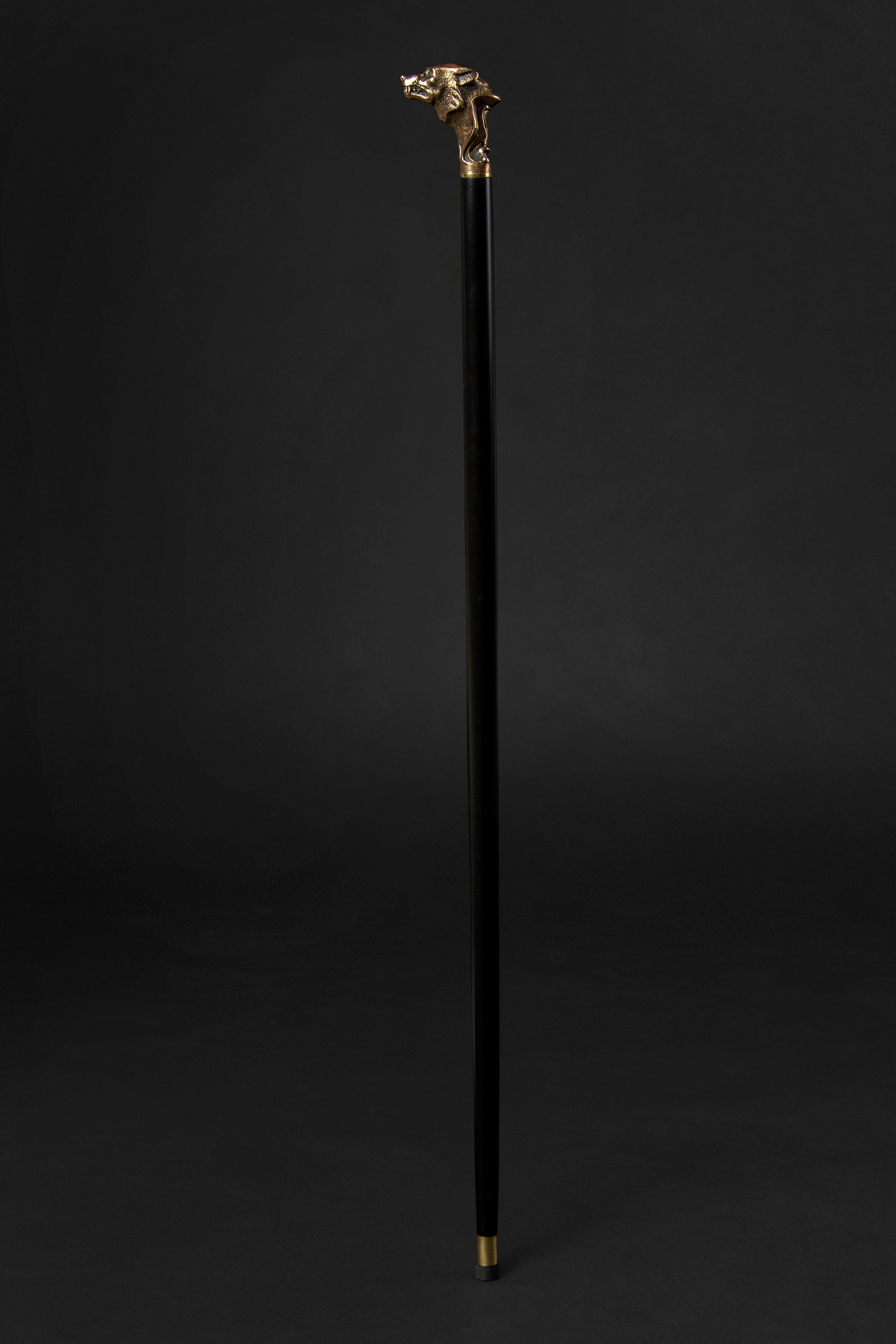 artisan animal head walking stick