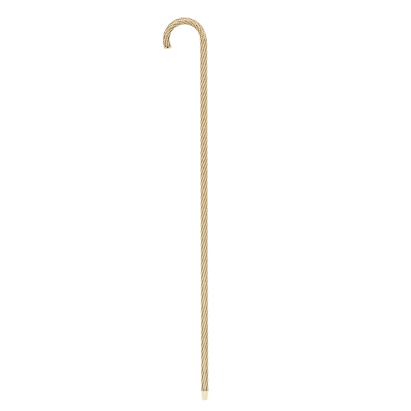 Luxury Walking Cane – Handmade Italian Wooden Stick with Swarovski Crystals & Brass Tip