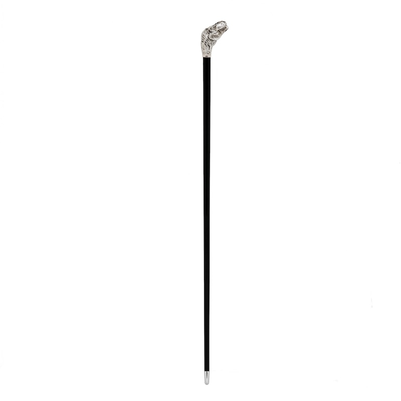 Luxury Walking Cane – Handmade Italian T-Rex Cane Gift with Brass Handle