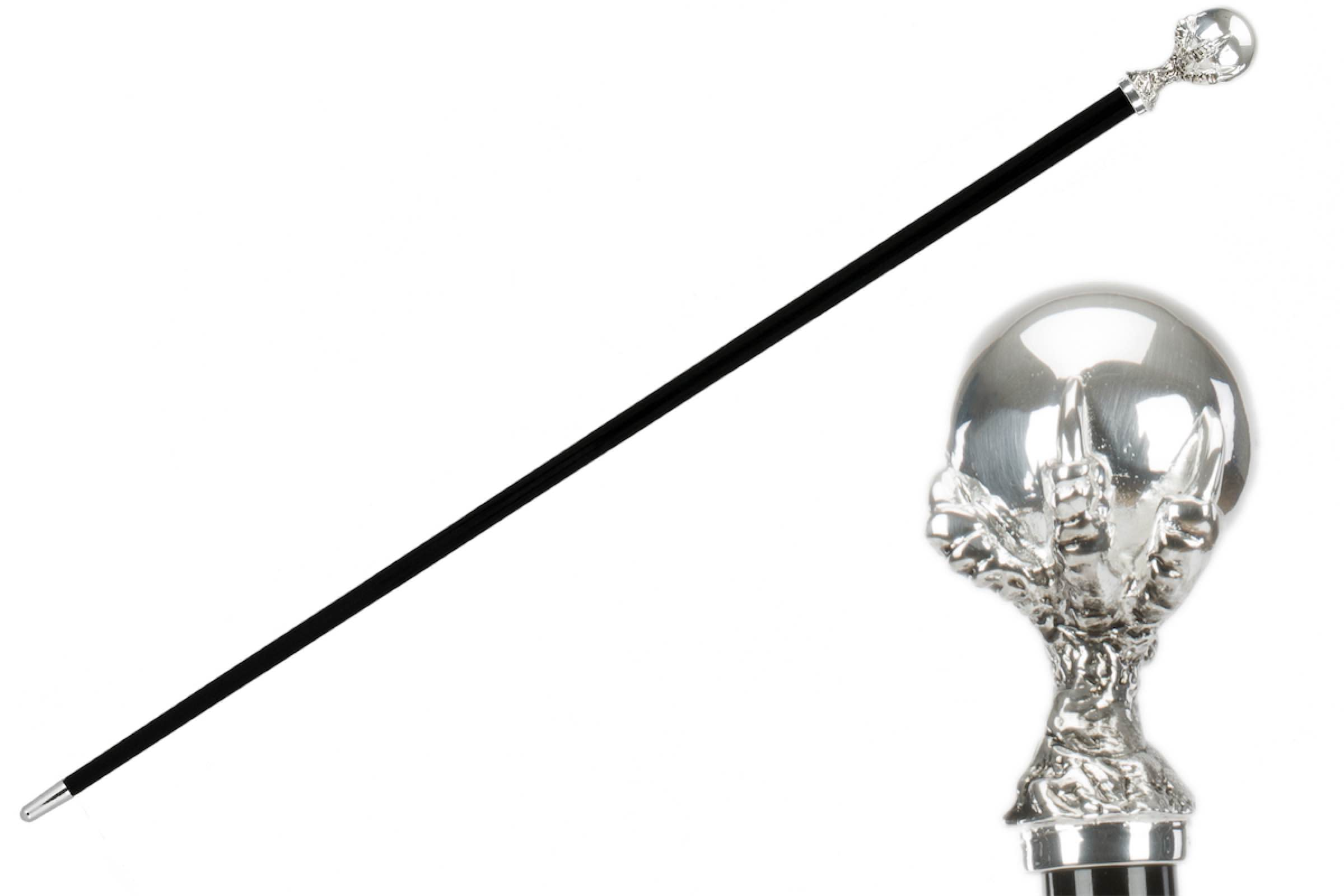 Luxury Walking Cane – Handmade Italian Brass Handle Hawk Claw Design, Durable Wood Shaft