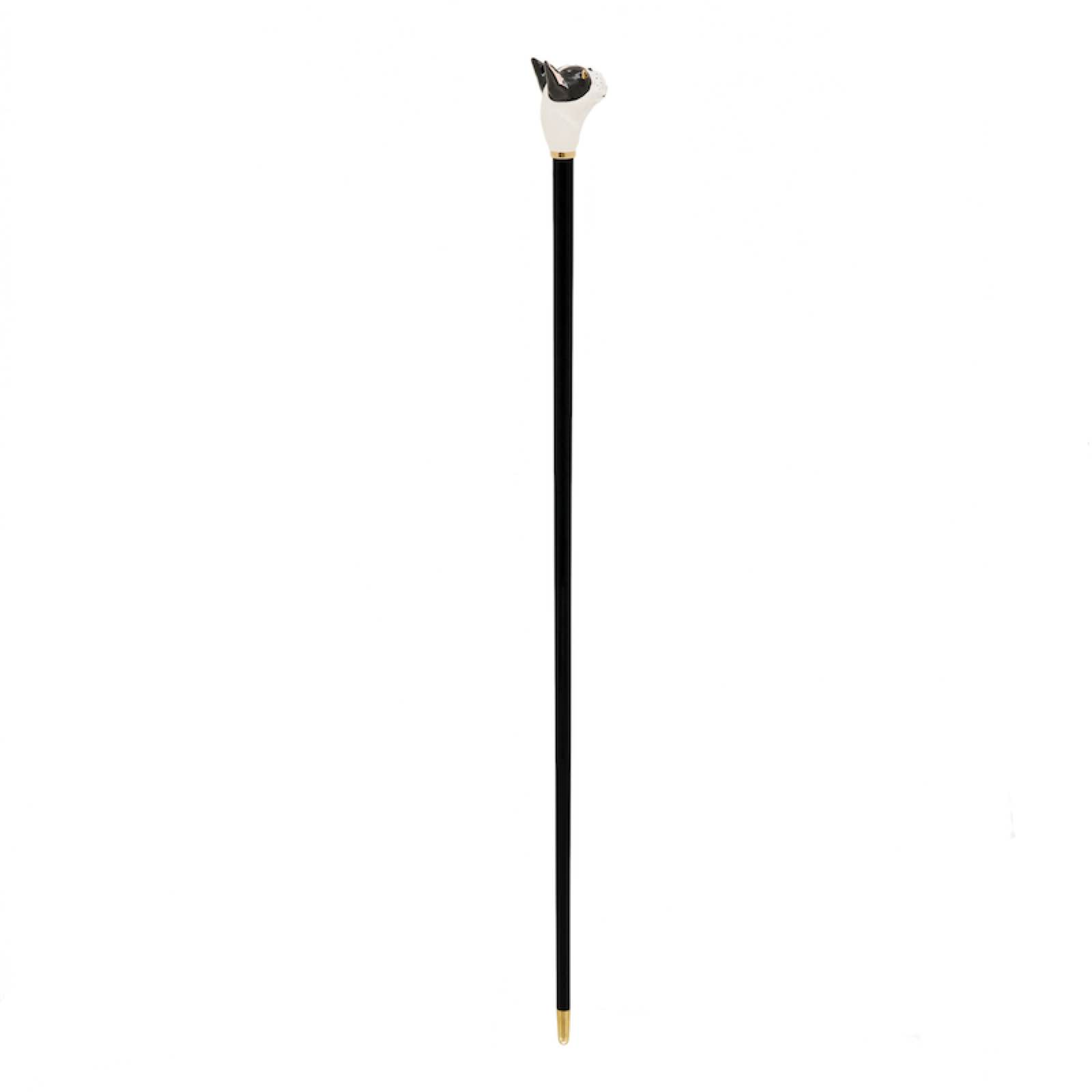 Luxury Walking Cane – Handmade French Bulldog Cane with Enameled Brass Handle