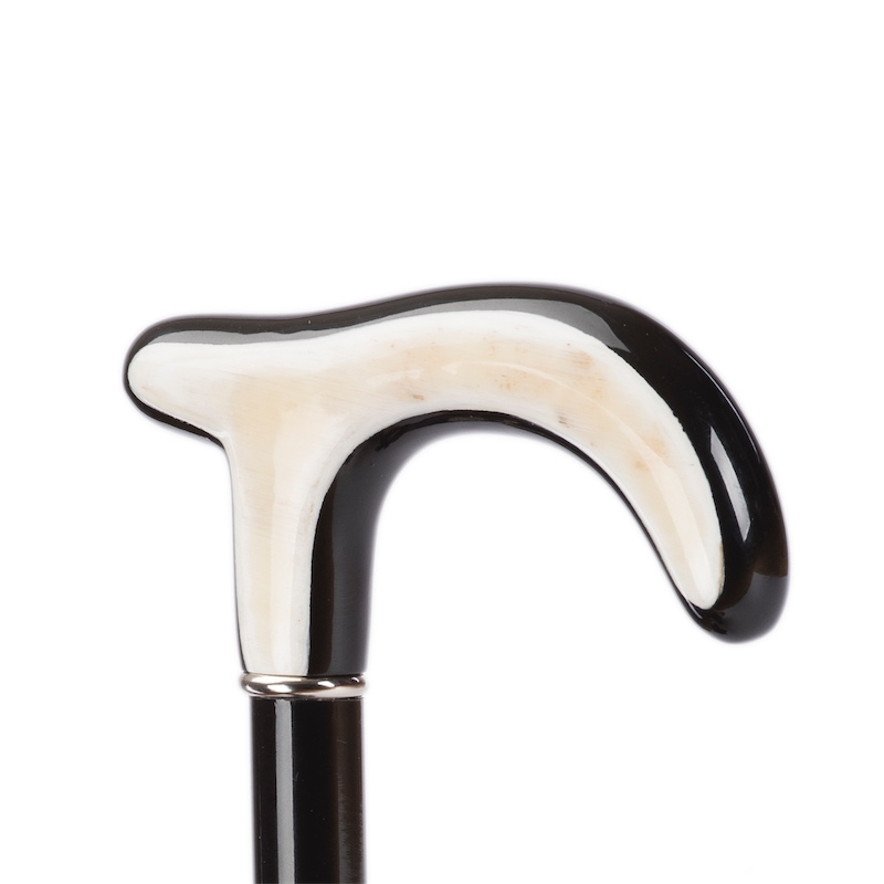 Pasotti luxury classic walking cane with a water buffalo horn handle, featuring elegant craftsmanship and a sturdy design.