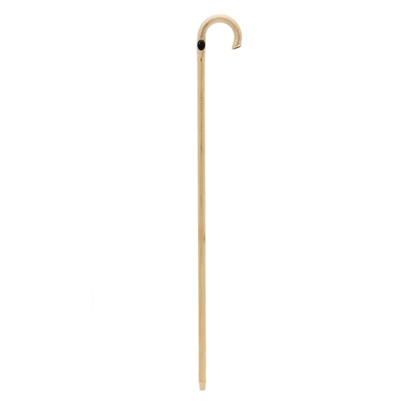 Precious Brass Walking Cane – Handmade Italian Luxury Stick with Jeweled Handle