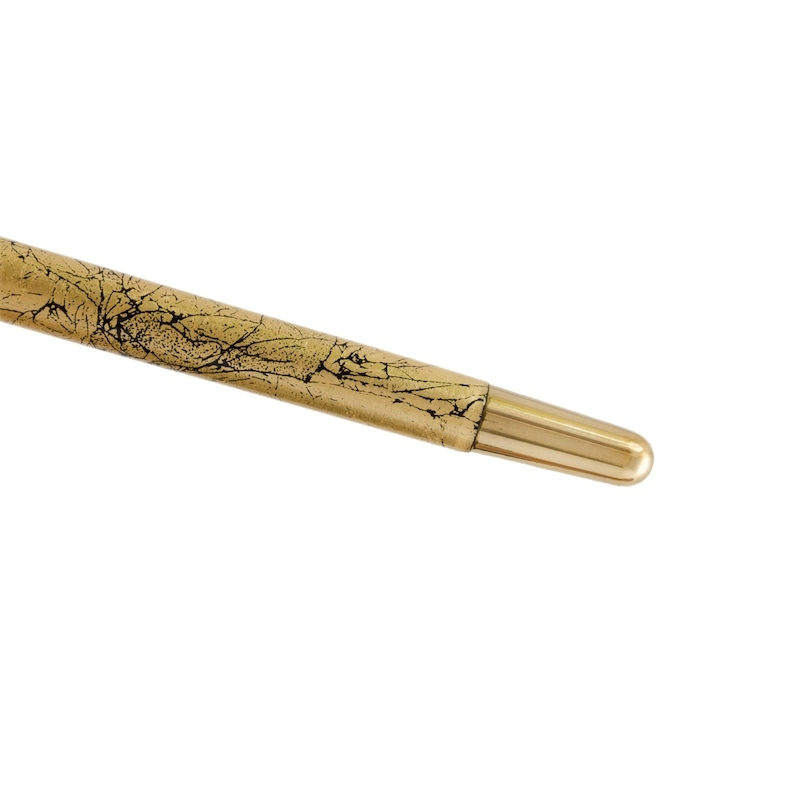 Luxury Walking Cane - Handmade Crystal Ball Cane with Gold Shaft & Rubber Tip