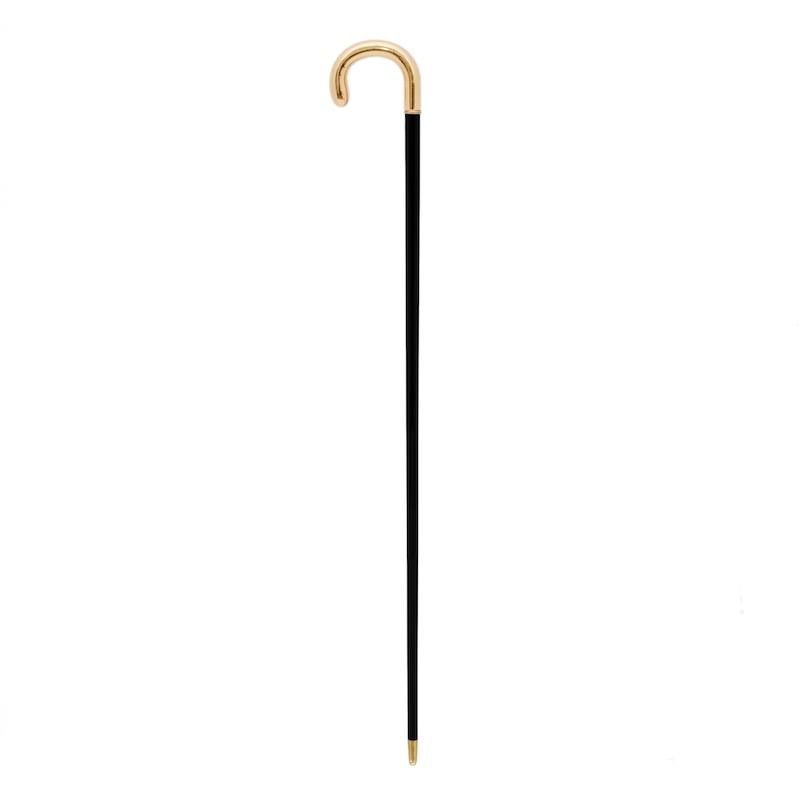 Luxury Gold Walking Cane – Handmade Italian Designer Stick with Gilt Resin Handle