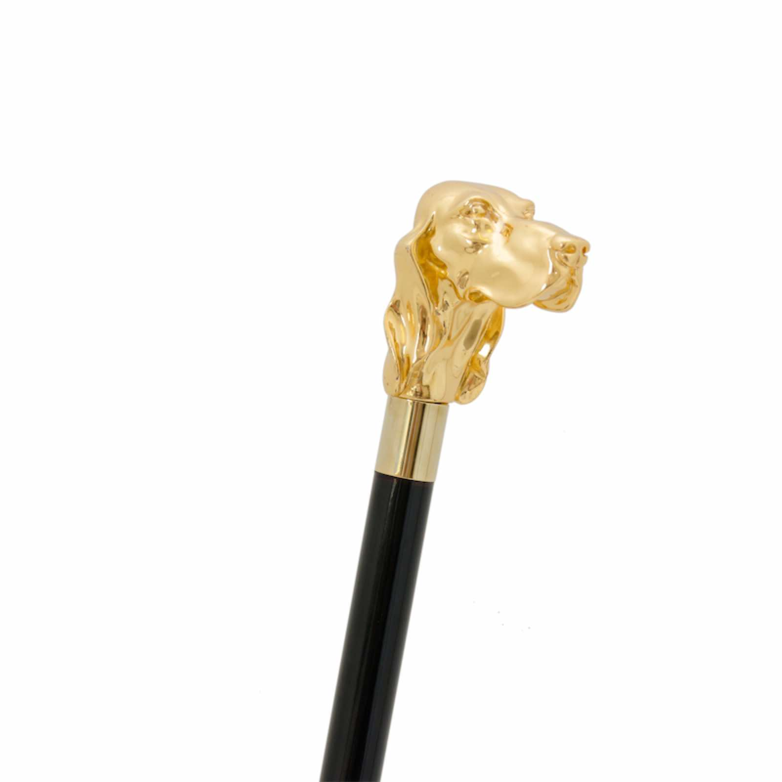 Luxury Walking Cane – Handmade Italian Designer Stick with Dog Head Handle