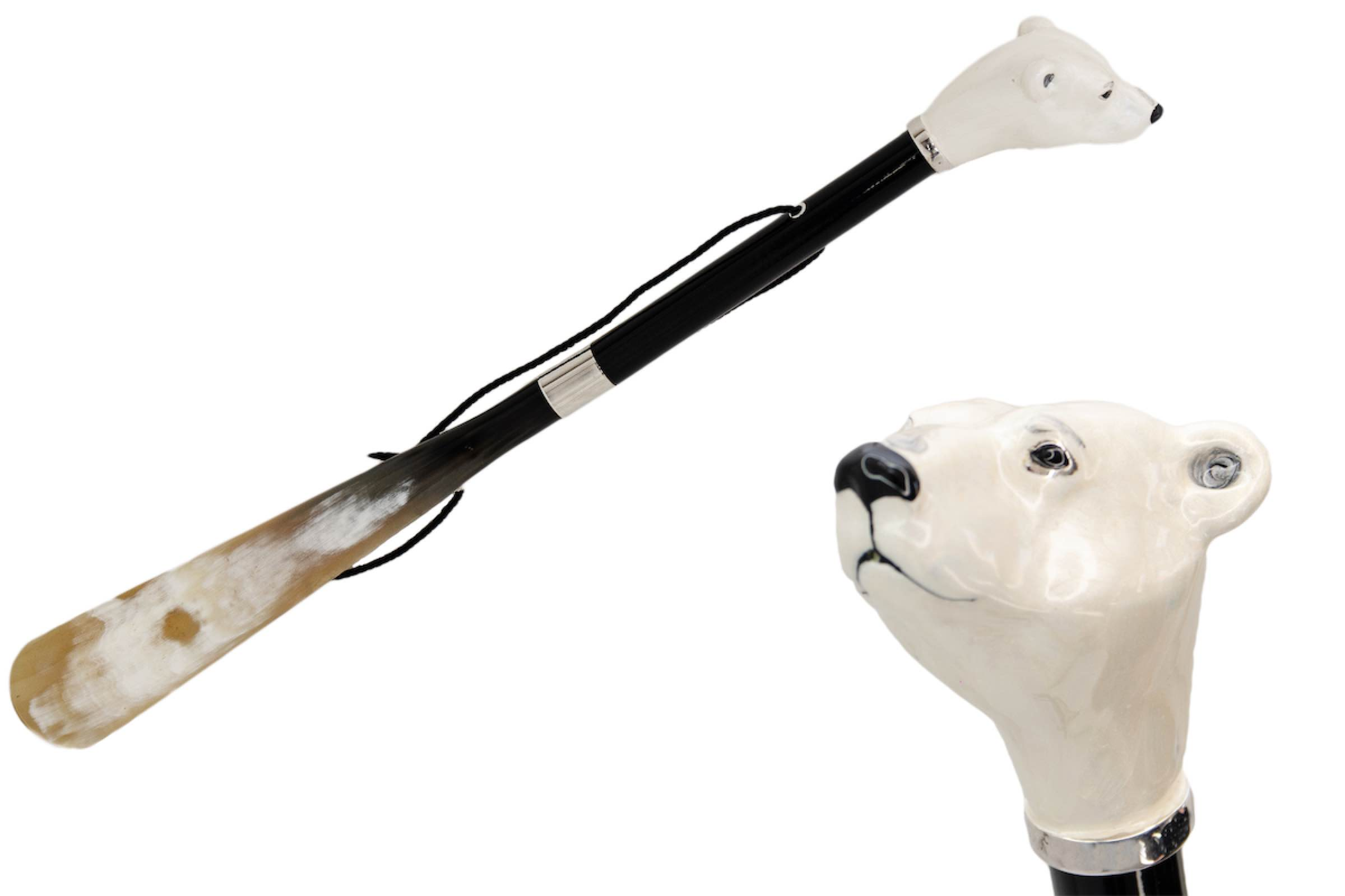 Polar Bear Shoehorn – Handmade Italian Luxury Shoe Horn With Enameled Brass Handle