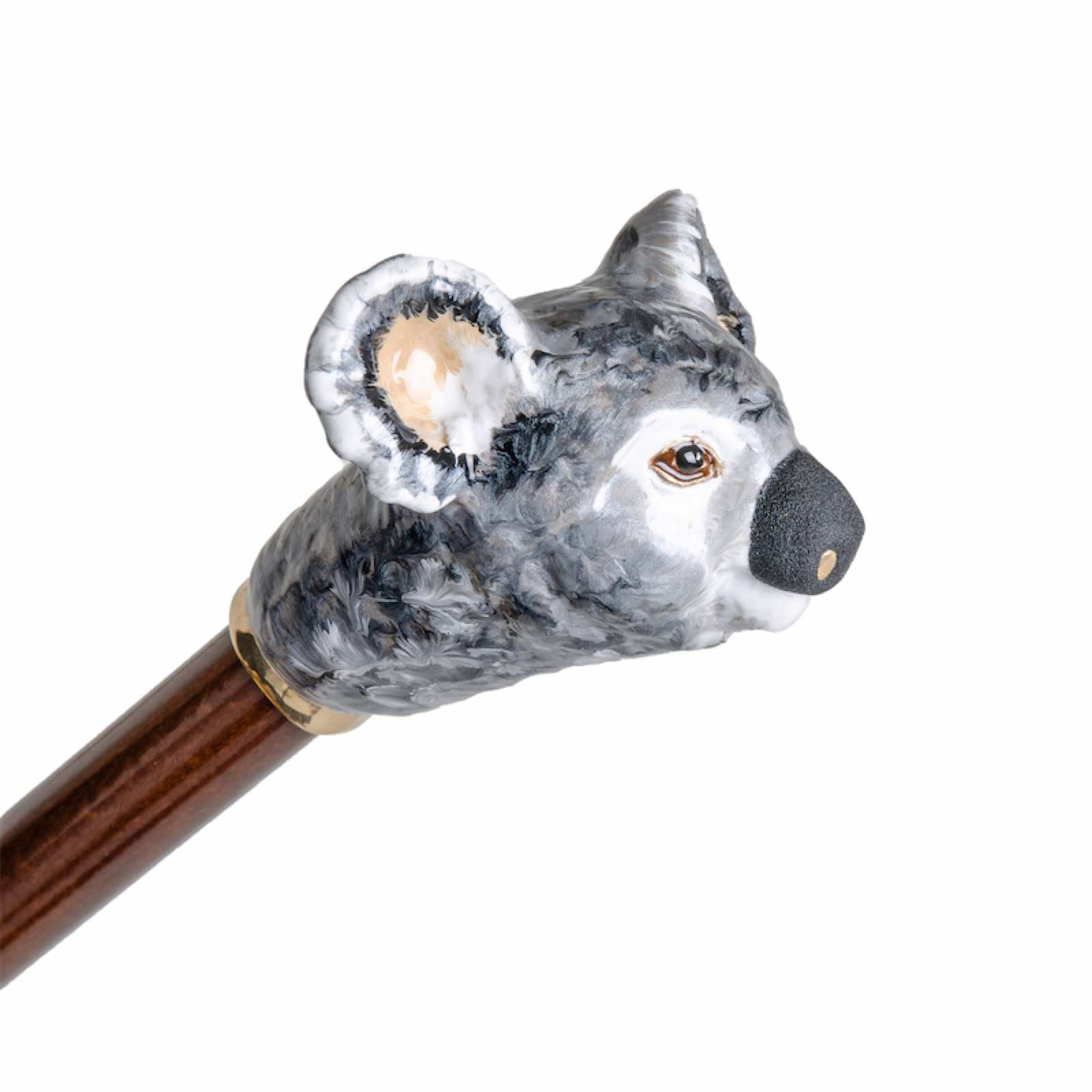 Italian Brass Shoehorn – Handcrafted Koala Handle, Wooden Shaft, Luxury Gift Box