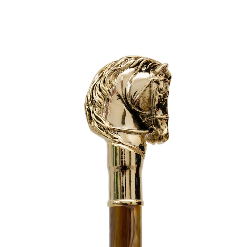 Gold Horse Shoehorn – Handcrafted Long Handled Luxury Shoe Horn Accessory