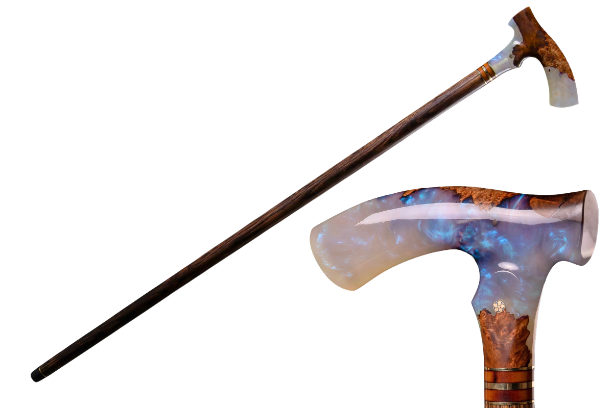 handcrafted walking cane