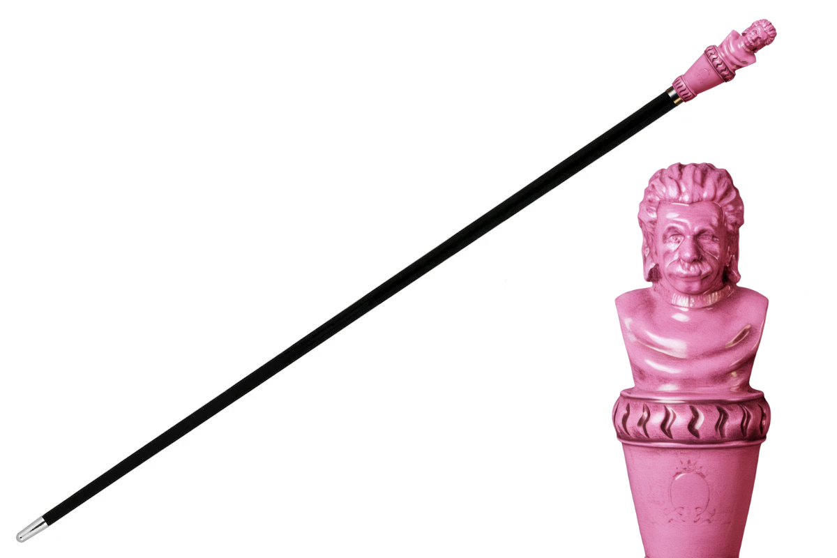 Postmodern Walking Cane – Handmade Ash Wood Sculptural Walking Stick with Ergonomic Grip