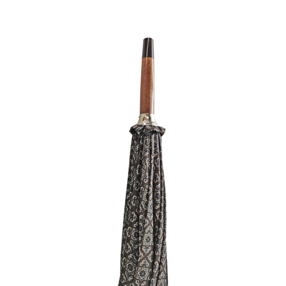 Ram’s Horn Umbrella – Handmade Italian Classic with Jacquard Canopy & Beechwood Shaft