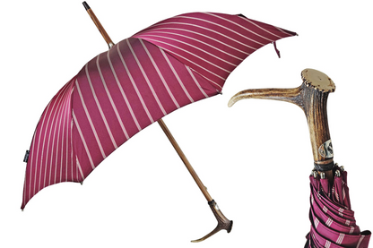 Handmade Deer Horn Umbrella – Classic Italian Artisan Crafted Rain Gear