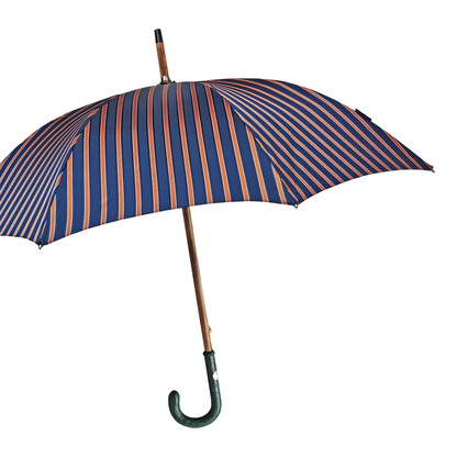 Luxury Crocodile Umbrella – Handmade Italian Rain Umbrella with Green Leather Handle