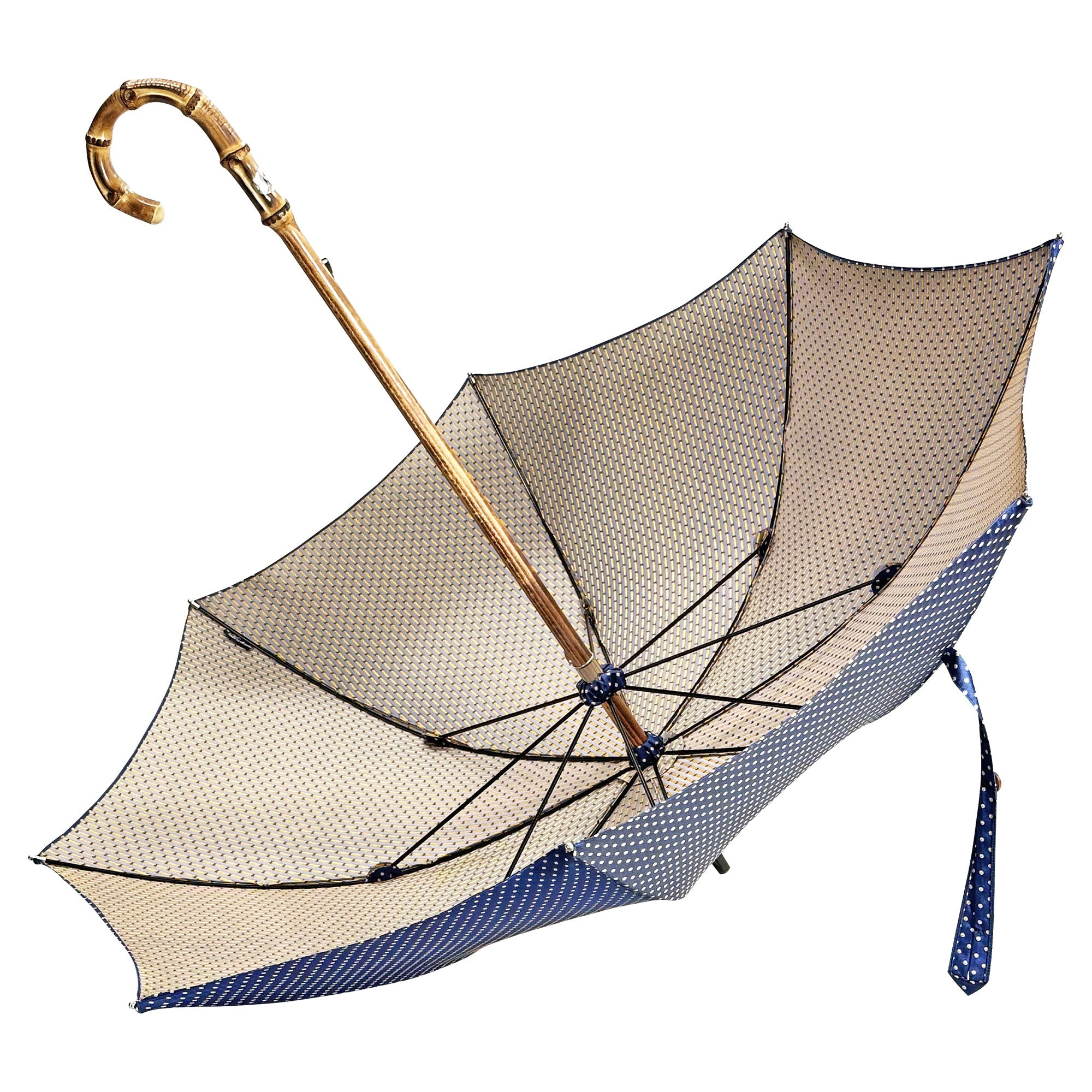 Bamboo Umbrella – Handcrafted Jacquard Canopy With Beechwood Shaft, Elegant Rain Gear