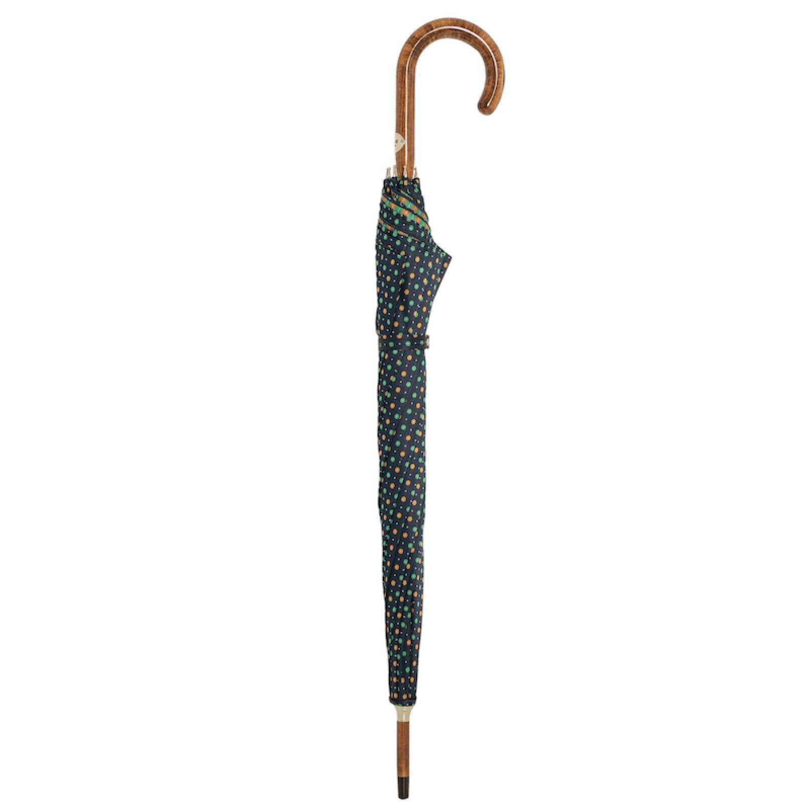 Maple Stick Umbrella – Handmade Italian Craft with Flower Design, Water-Resistant Canopy