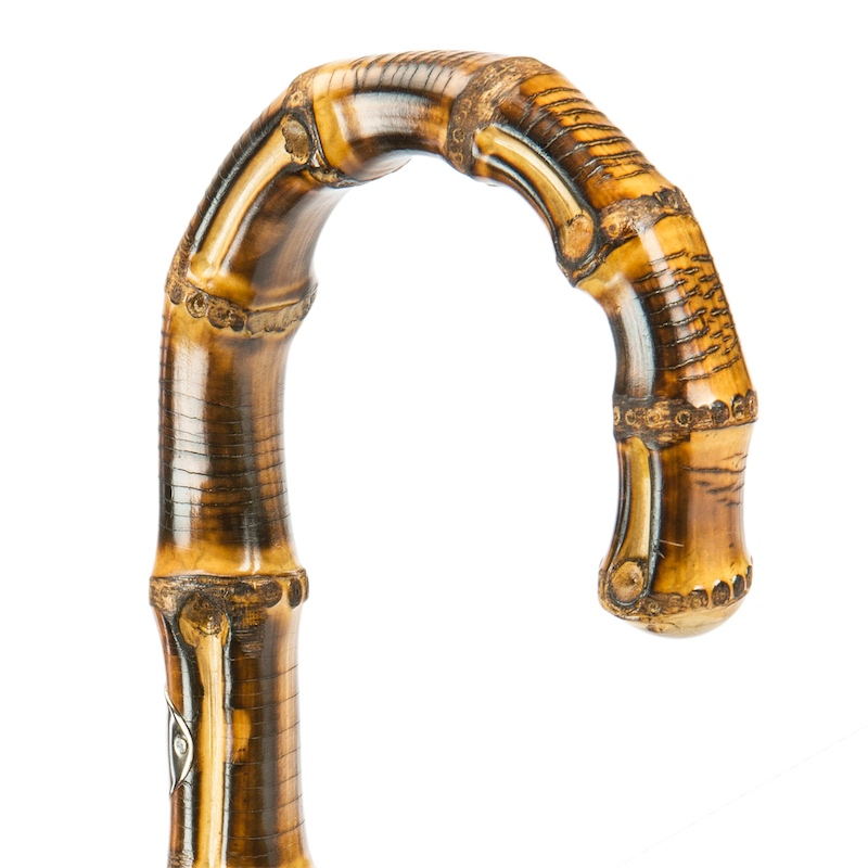 Navy Blue Umbrella – Handmade Italian Camouflage Rain Umbrella with Bamboo Handle