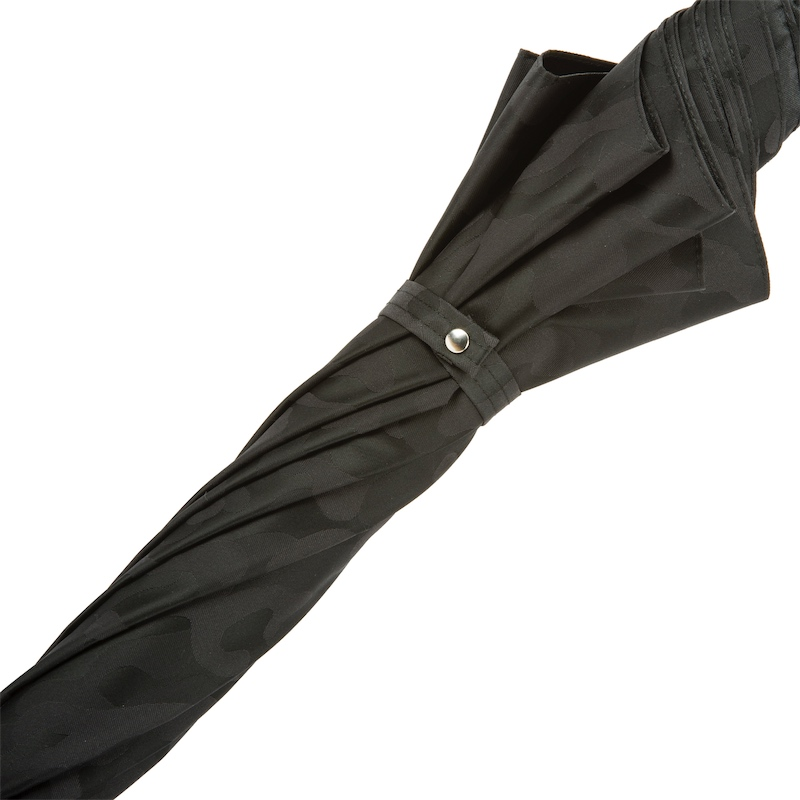 Black Camouflage Umbrella – Bespoke Handmade Italian Rain Umbrella with Hickory Handle