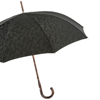 Black Camouflage Umbrella – Bespoke Handmade Italian Rain Umbrella with Hickory Handle
