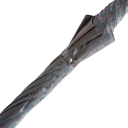 Gentlemen's Umbrella – Handmade Italy Rain Umbrella with Red Leather Handle