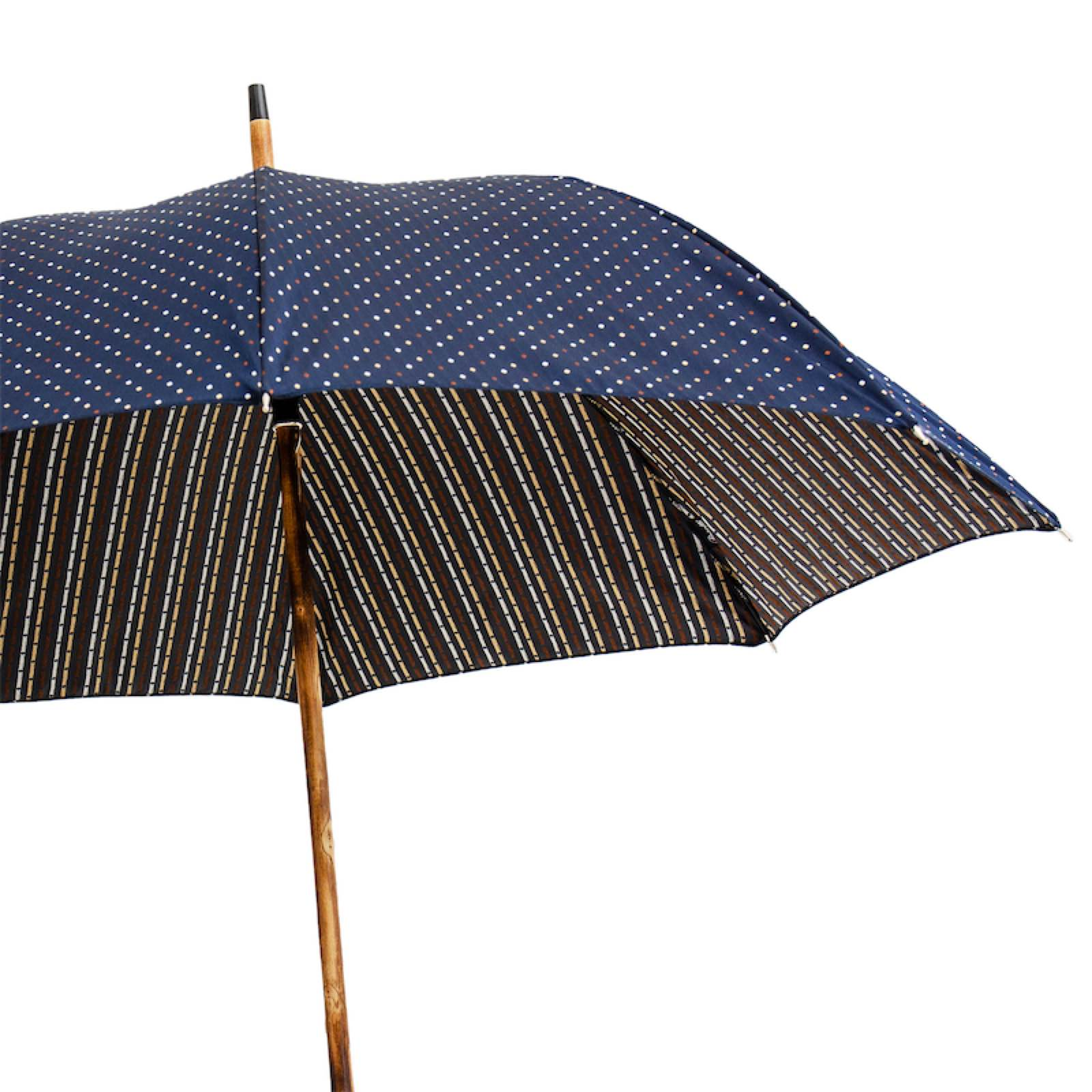 Handmade Chestnut Umbrella – Classic Italian Crafted Rain Protection with Knob End