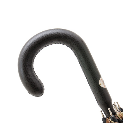 Gentleman Leather Umbrella – Italian Handmade Luxury Rain Protection Accessory