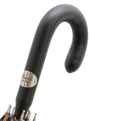 Gentleman Leather Umbrella – Italian Handmade Luxury Rain Protection Accessory