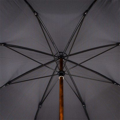 Maple Stick Umbrella – Handmade Italian Craft with Horn Detail & Water-Resistant Canopy