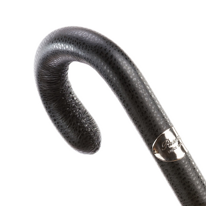 Bespoke Gentleman Umbrella – Handmade Italian Leather Handle, Durable Polyester Canopy