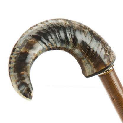 Mutton Horn Umbrella – Handmade Italian Classic with Wooden Shaft & Water-Repellent Canopy