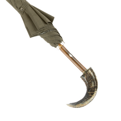 Mutton Horn Umbrella – Handmade Italian Classic with Wooden Shaft & Water-Repellent Canopy
