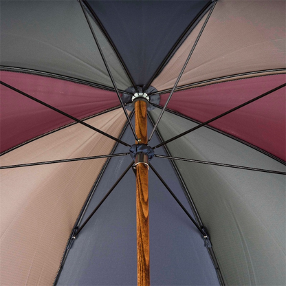 Bespoke Gentleman Umbrella - Handmade Italian Chestnut Wood Shaft, Vibrant Canopy