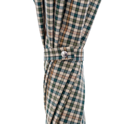 Mini Tartan Umbrella – Handmade Italy | Ash Wood Handle, Water Repellent Canopy