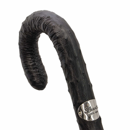 Luxury Leather Umbrella – Handmade Italian Rain Umbrella with Ostrich Handle